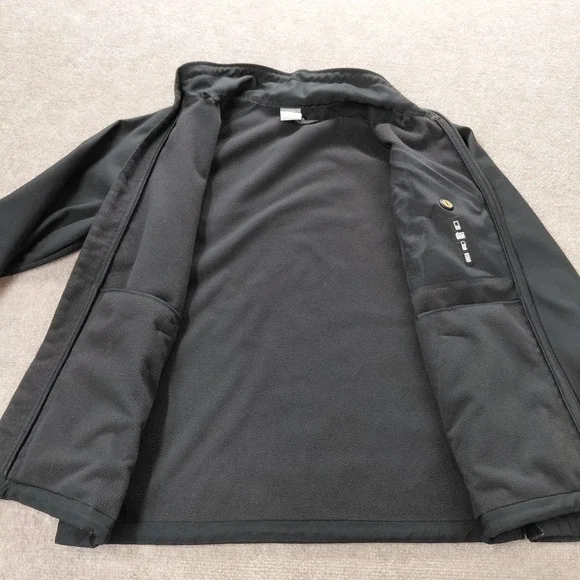 NIKE Jacket Men MEDIUM Black Full Zip Tech Interior Exterior Pocket Fleece Lined - Picture 9 of 16